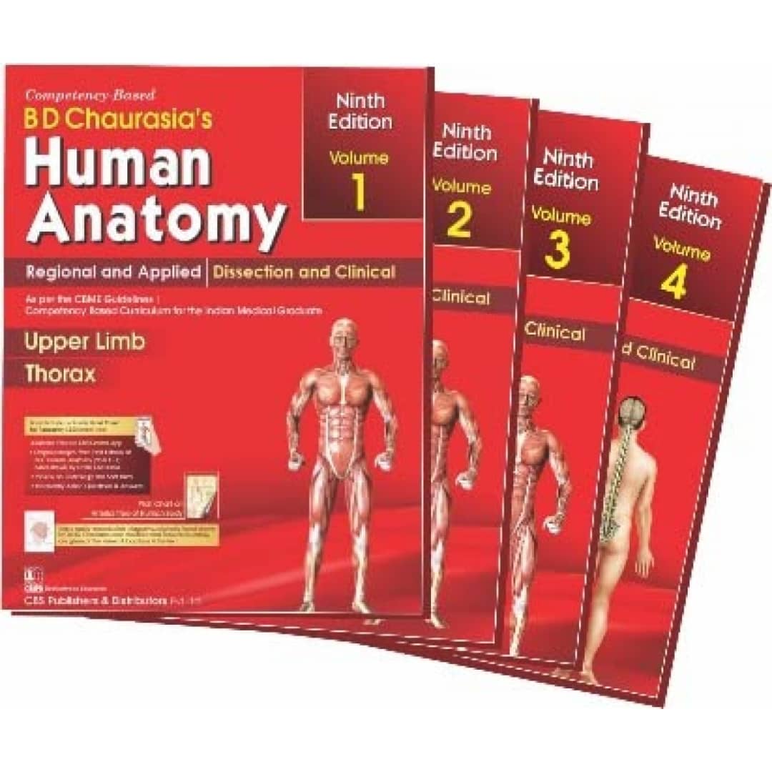 BD Chaurasia's Human Anatomy — 4 Volume Set (9th Edition)