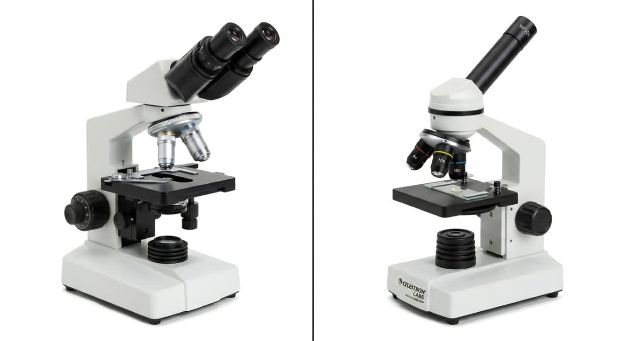 Student Microscope Set — Monocular & Binocular